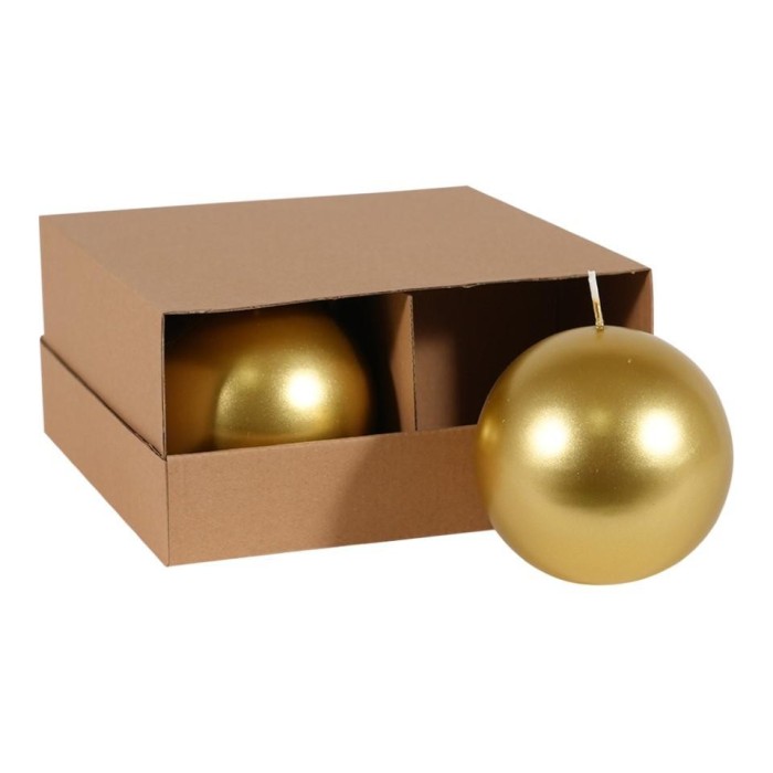 CANDELA SFERA ORO LUCIDO D.100 MM.